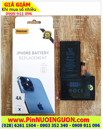 Pin iPhone X; Pin di động iPhone X (3100mAh, 3.7V-3.85V, dòng sạc 4A) chính hãng |BẢO HÀNH 18 tháng
